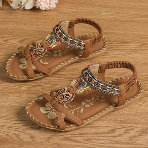 Essaouira sandales à médaillon bohème chic - tongs femme GoHappy
