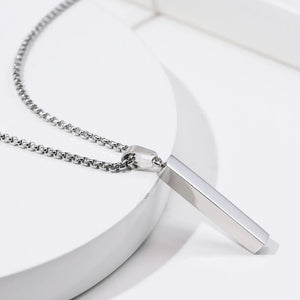 Collier Homme Acier Barre Minimaliste Géométrique Style Épuré - collier homme GoHappy