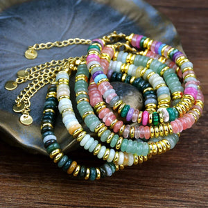 Good Vibes bracelet femme pierres naturelles colorées - bracelet femme GoHappy