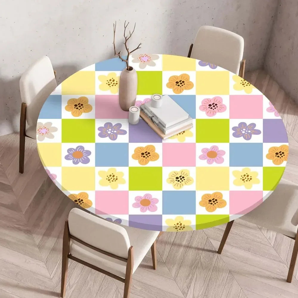 Nappe Élastique Imperméable Motifs Fruits Fleurs 60-140cm - nappe de table GoHappy
