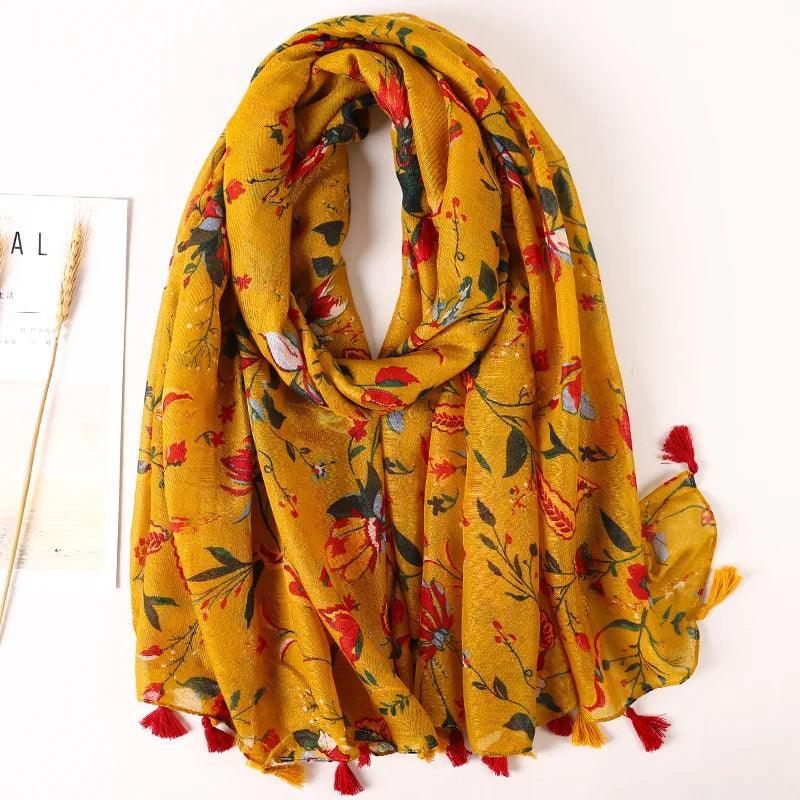 64 Foulards en Coton Look Décontracté et Chic - foulard GoHappy