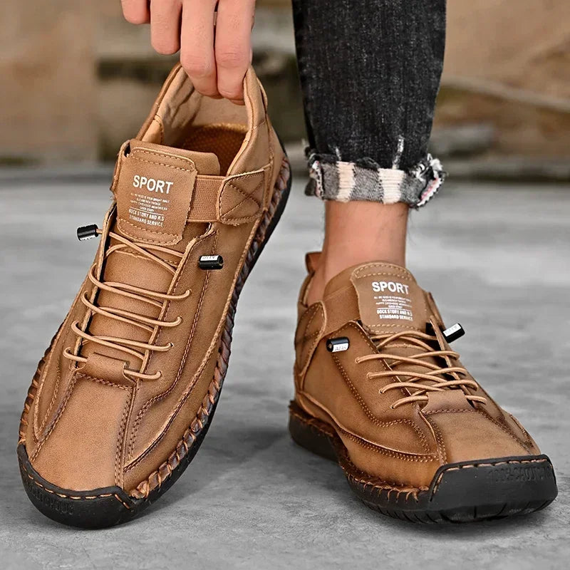Atlas Drift mocassins homme cuir cousu main confort souple - GoHappy