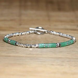 Bracelet Minimaliste Pierre Picasso & Acier Inoxydable – Fermoir OT - bracelet femme GoHappy