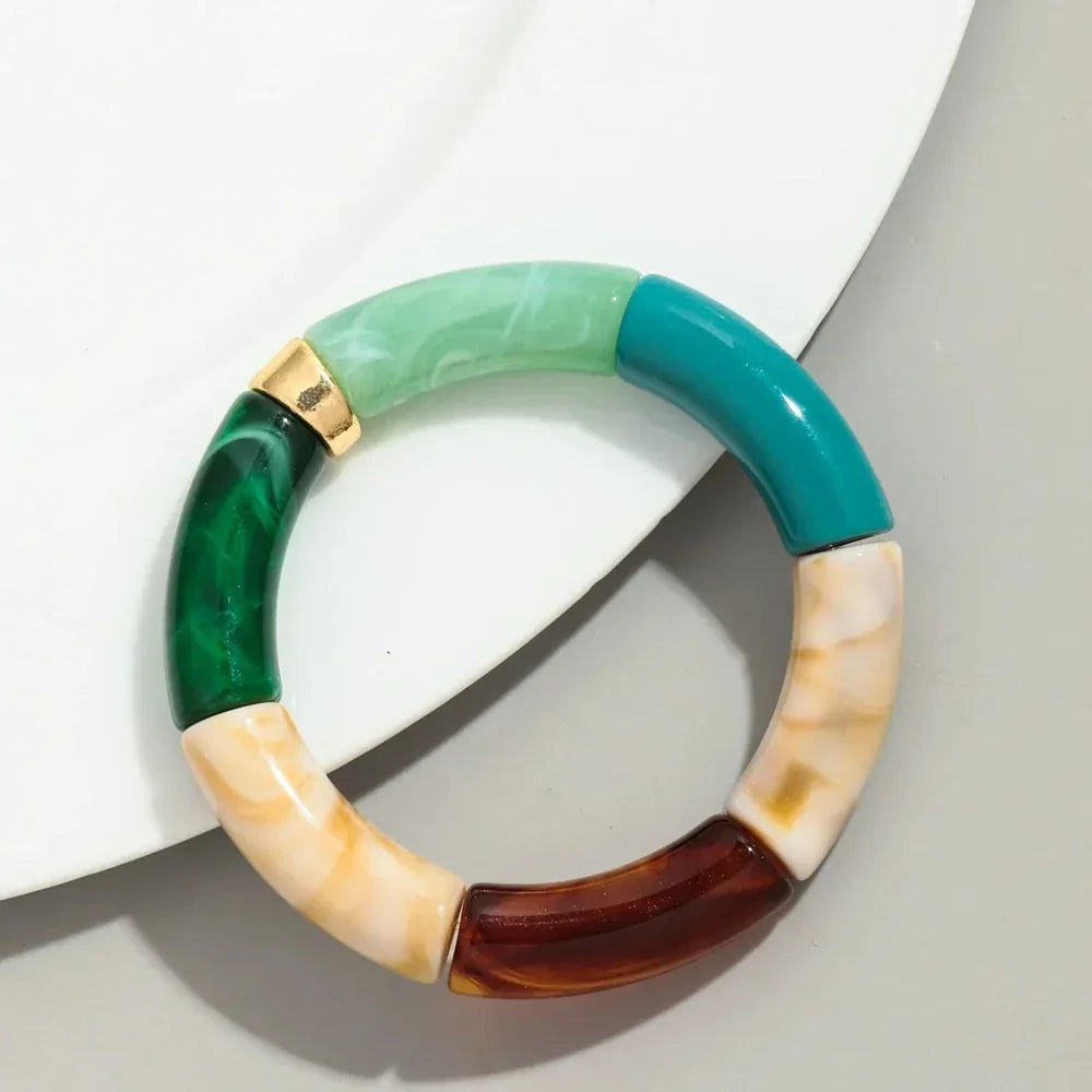 Bracelets acryliques bohème femme – 28 modèles colorés à mixer - Bijou Bracelet GoHappy