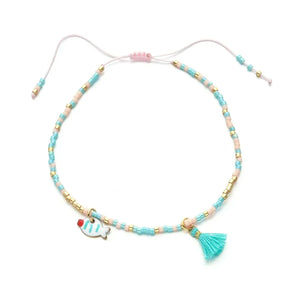 Bracelet femme boho perles Miyuki pompon coloré - bracelet perles GoHappy