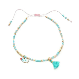 Bracelet femme boho perles Miyuki pompon coloré - bracelet perles GoHappy