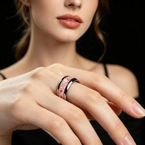 Sakura Bloom bague acier inoxydable fleur de cerisier - GoHappy