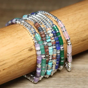 Bracelet Minimaliste Pierre Picasso & Acier Inoxydable – Fermoir OT - bracelet femme GoHappy