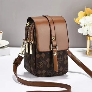 Petit Sac Téléphone Crossbody Rétro Imprimé Damier 2 Coloris - Sacs à bandoulière GoHappy