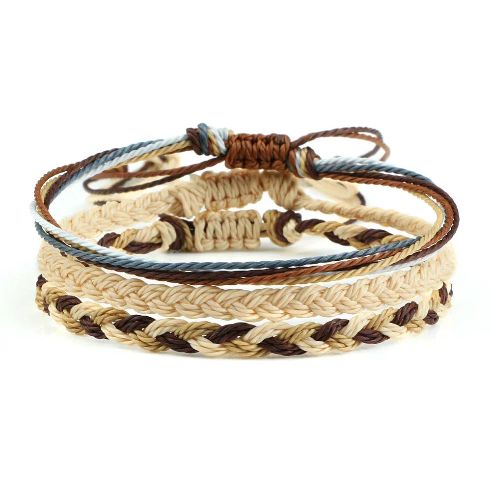 Bracelet Lhassa sable cordon tressé porte-bonheur réglable - bracelets amitié GoHappy