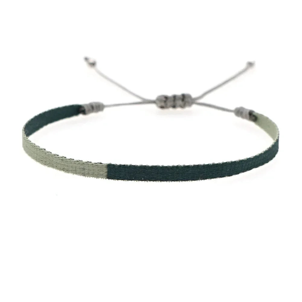 Bracelet Tissé Main Colombie Motifs Ethniques Bohème Amitié - bracelets tissés GoHappy