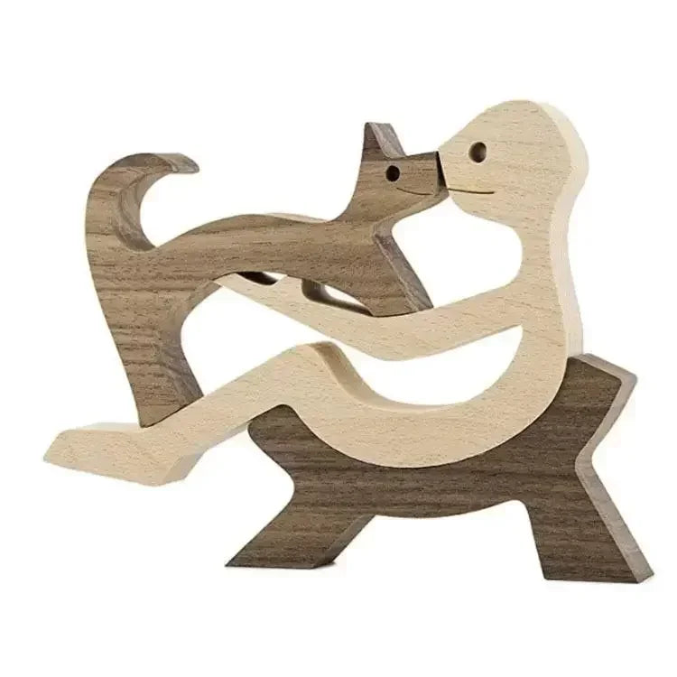 Sculpture Bois Compagnon Fidèle Gravure Personnalisée Mémorial - Décoration GoHappy