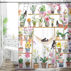 Rideau Douche Inspirant Nature Plantes 26 Designs Multi-Tailles - rideaux de douche GoHappy
