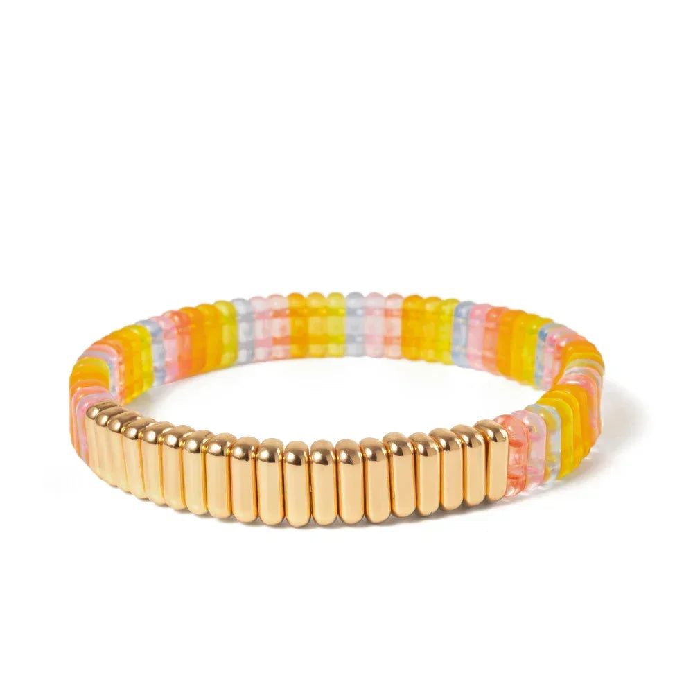 Candy Love bracelet femme élastique bohème coloré - bracelet femme GoHappy