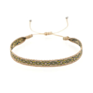 Bracelet Tissé Main Colombie Motifs Ethniques Bohème Amitié - bracelets tissés GoHappy