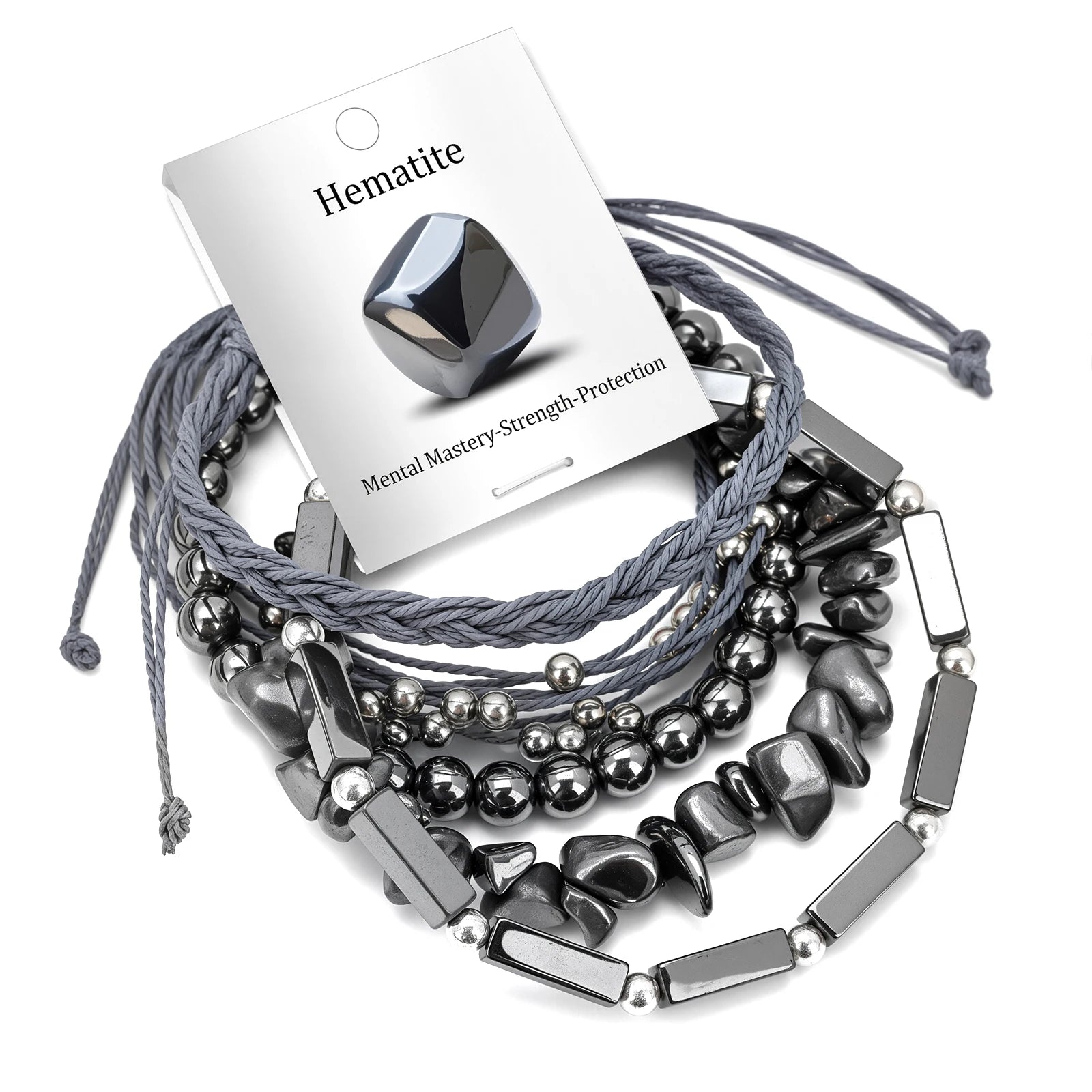 Bracelets Pierres Naturelles Empilables Set 3-5 Bohème 19cm