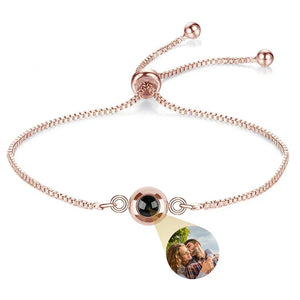 Bracelet Photo Gravé Projection Personnalisable - bracelets personnalisés GoHappy