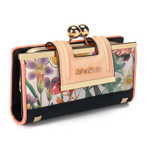 Portofino Bloom portefeuille femme fleuri chic multifonction - portefeuille GoHappy