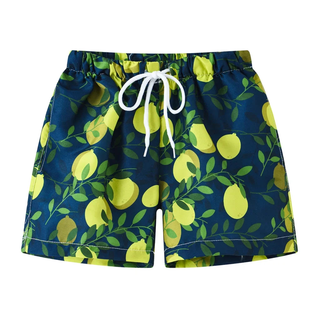 Short Bain Enfant Garçon Imprimé Coloré Plage Été 2 à 8 Ans - boxer de bain GoHappy