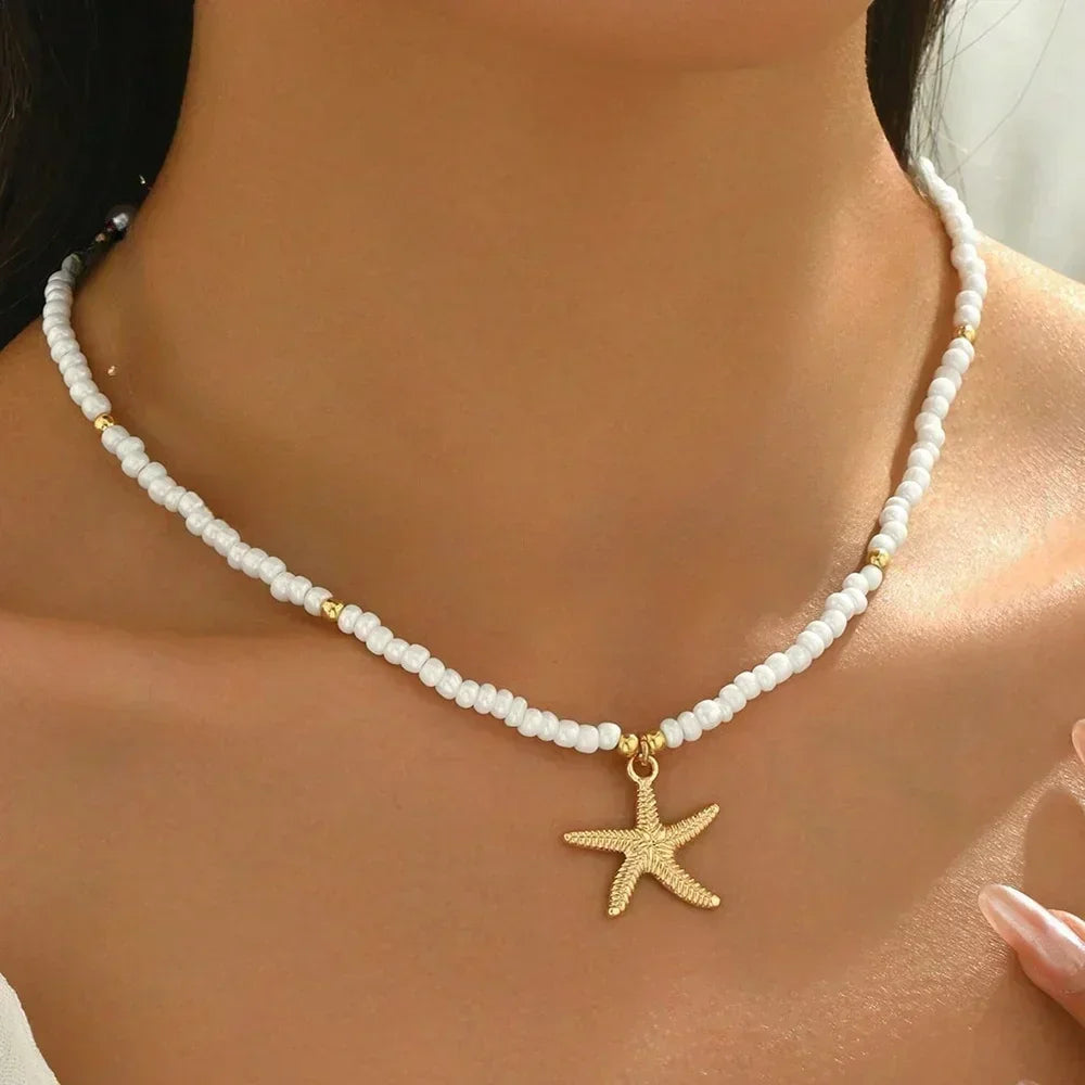 Ocean Charm collier femme coquillage bohème chic - collier GoHappy