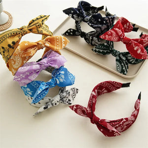 Boho Bow bandeau cheveux femme Paisley - bandana GoHappy
