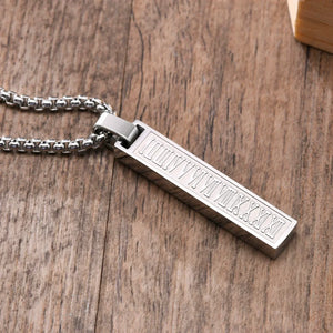 Collier Homme Acier Barre Minimaliste Géométrique Style Épuré - collier homme GoHappy