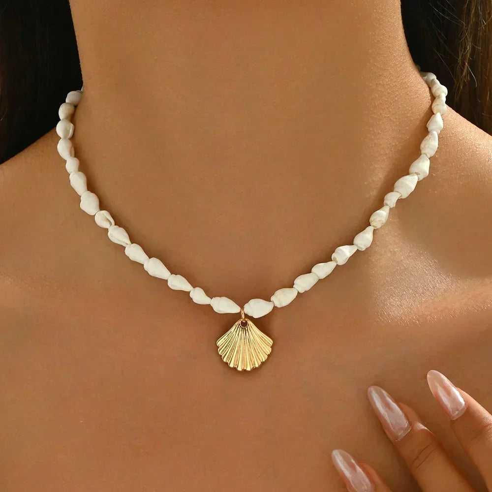 Ocean Charm collier femme coquillage bohème chic - collier GoHappy