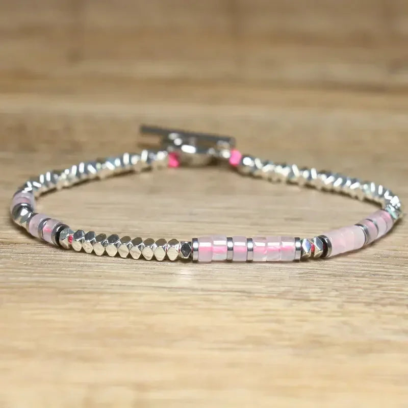 Bracelet Minimaliste Pierre Picasso & Acier Inoxydable – Fermoir OT - bracelet femme GoHappy
