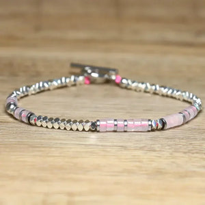 Bracelet Minimaliste Pierre Picasso & Acier Inoxydable – Fermoir OT - bracelet femme GoHappy