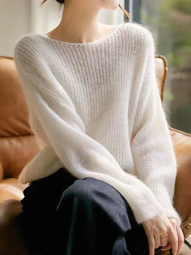 Polar Grace pull femme col rond cachemire - pull-over femme GoHappy