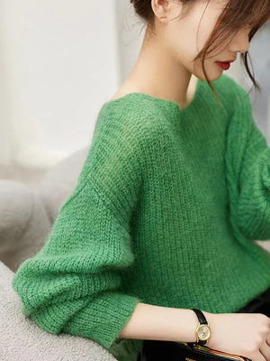 Polar Grace pull femme col rond cachemire - pull-over femme GoHappy
