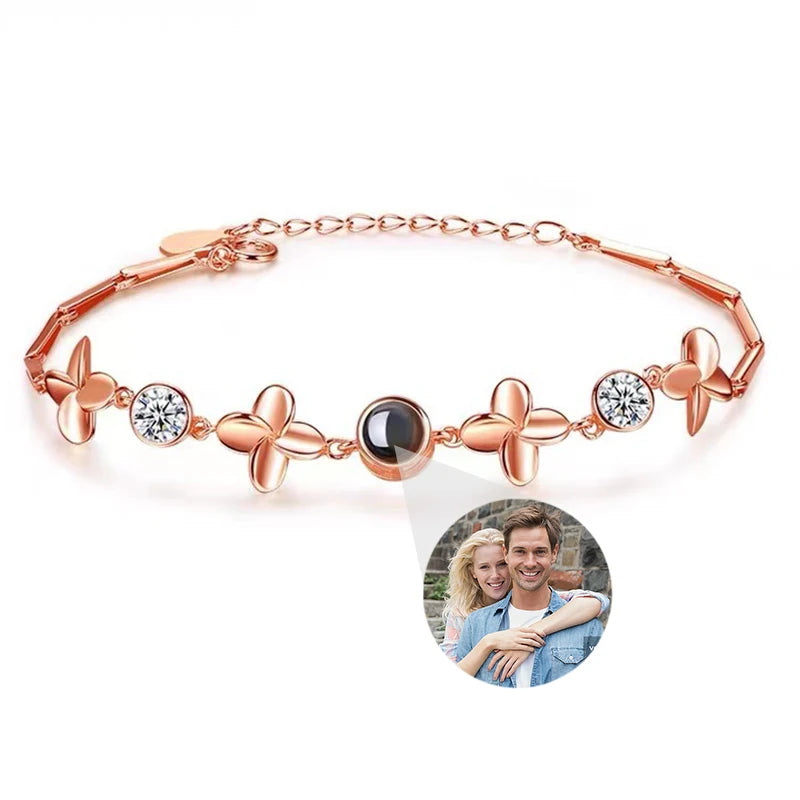 Bracelet Photo Gravé Projection Personnalisable