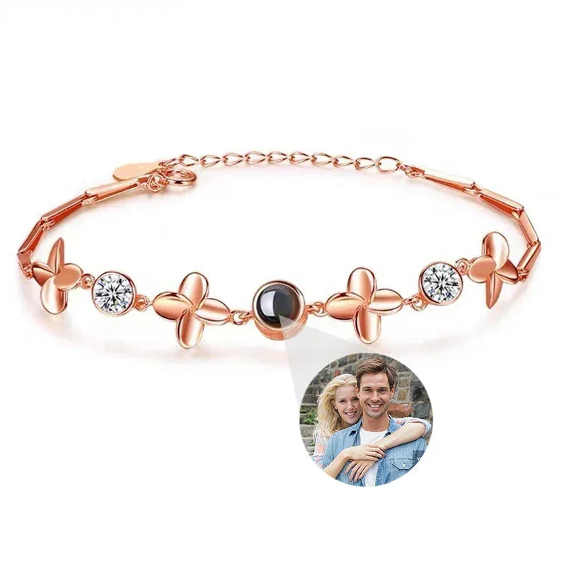 Bracelet Photo Gravé Projection Personnalisable - bracelets personnalisés GoHappy