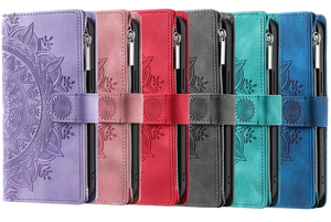 Protection Smartphone Samsung Galaxy Mandala Cuir Gaufré Porte-Cartes - Coques pour téléphones portables GoHappy