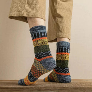 Chaussettes Laine Hiver Homme - Lot de 5 - chaussettes d'hiver GoHappy