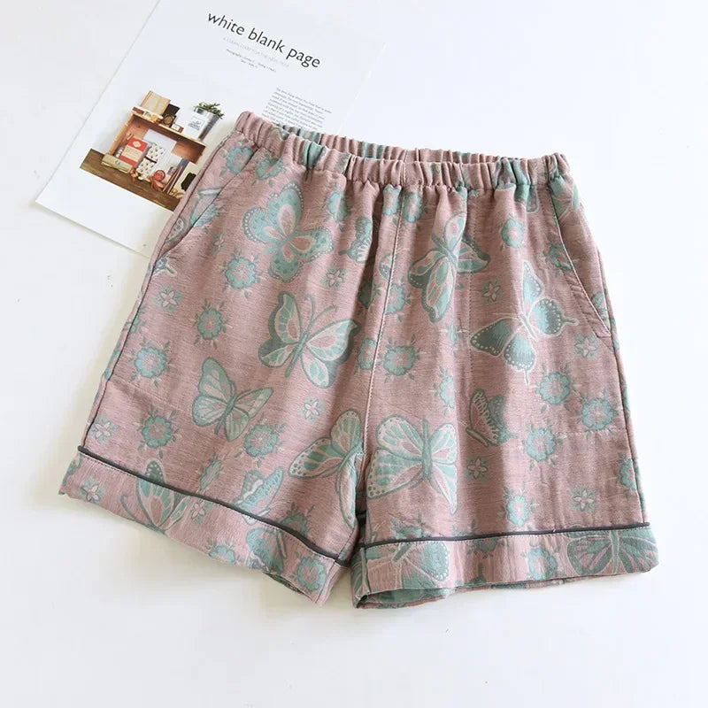 Short de Nuit Japonais en Coton pour Femme - Tissu Léger et Respirant - pyjama GoHappy
