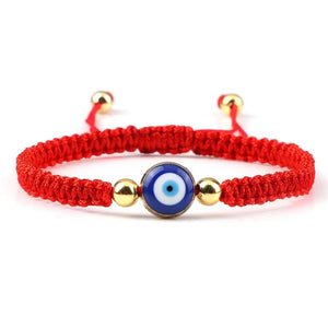 Bracelets Porte-Bonheur Evil Eye en Tissu Tressé - Bracelets Porte-Bonheur GoHappy