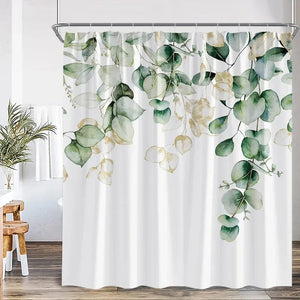 Rideau Douche Moderne Floral Polyester 11 Tailles + Crochets - rideau de douche GoHappy