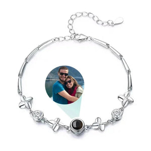 Bracelet Photo Gravé Projection Personnalisable - bracelets personnalisés GoHappy