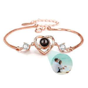 Bracelet Photo Gravé Projection Personnalisable - bracelets personnalisés GoHappy