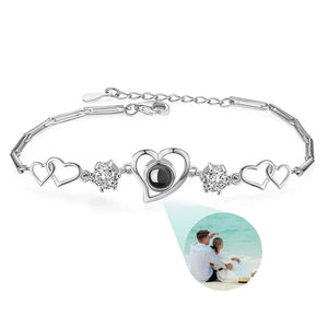Bracelet Photo Gravé Projection Personnalisable - bracelets personnalisés GoHappy