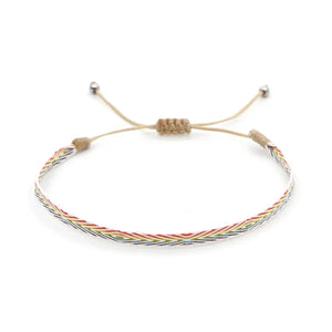 Bracelet Tissé Main Colombie Motifs Ethniques Bohème Amitié - bracelets tissés GoHappy