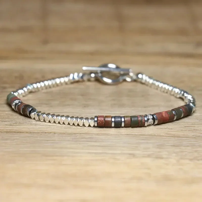 Bracelet Minimaliste Pierre Picasso & Acier Inoxydable – Fermoir OT - bracelet femme GoHappy