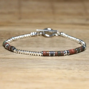 Bracelet Minimaliste Pierre Picasso & Acier Inoxydable – Fermoir OT - bracelet femme GoHappy
