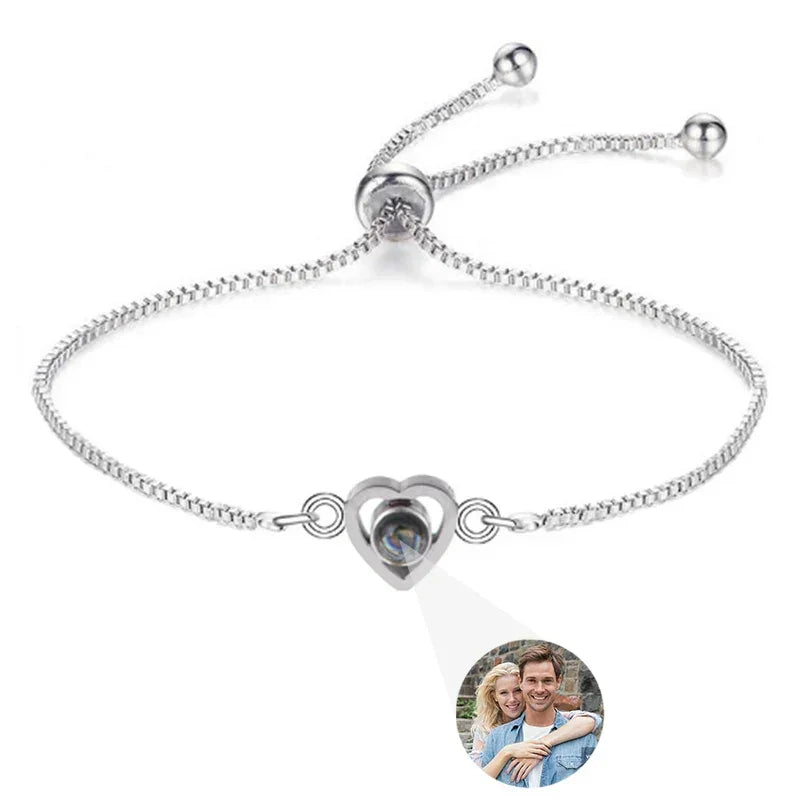 Bracelet Photo Gravé Projection Personnalisable - bracelets personnalisés GoHappy