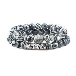 Bracelets Couple Tête de Bouddha - Pierres Naturelles - bracelet en pierres naturelles GoHappy
