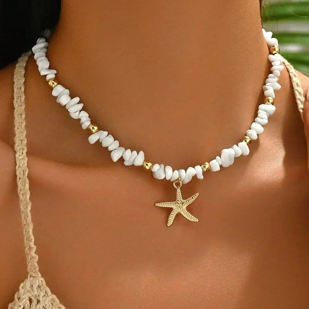Ocean Charm collier femme coquillage bohème chic - collier GoHappy