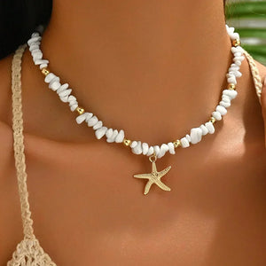 Ocean Charm collier femme coquillage bohème chic - collier GoHappy