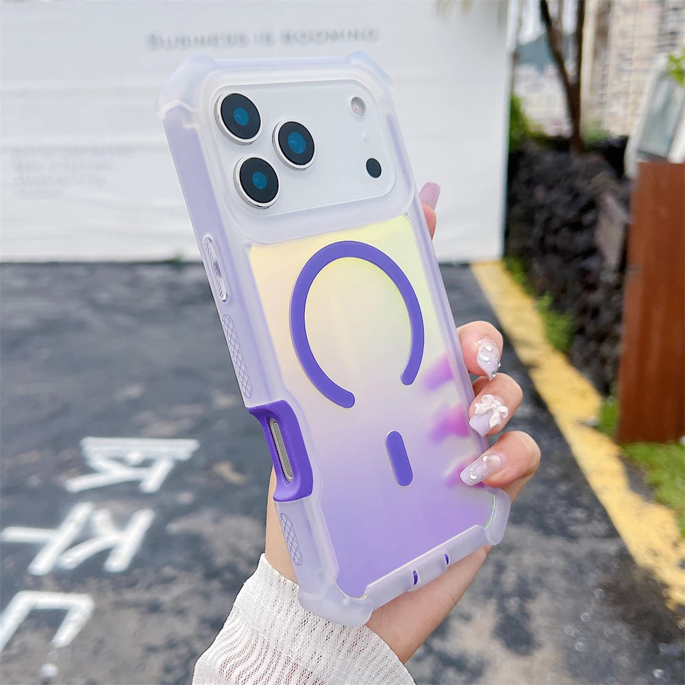 Neon coque iPhone 17 couleur changeante MagSafe