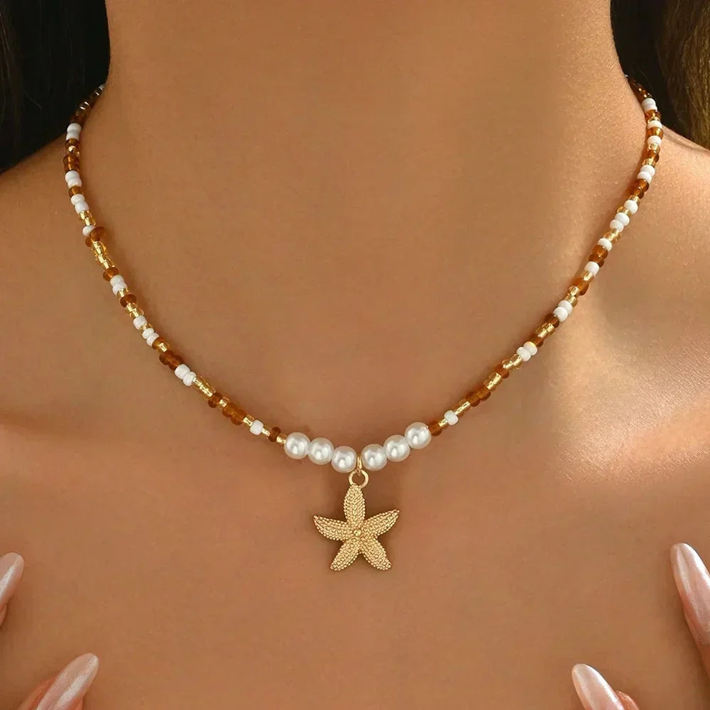 Ocean Charm collier femme coquillage bohème chic - collier GoHappy